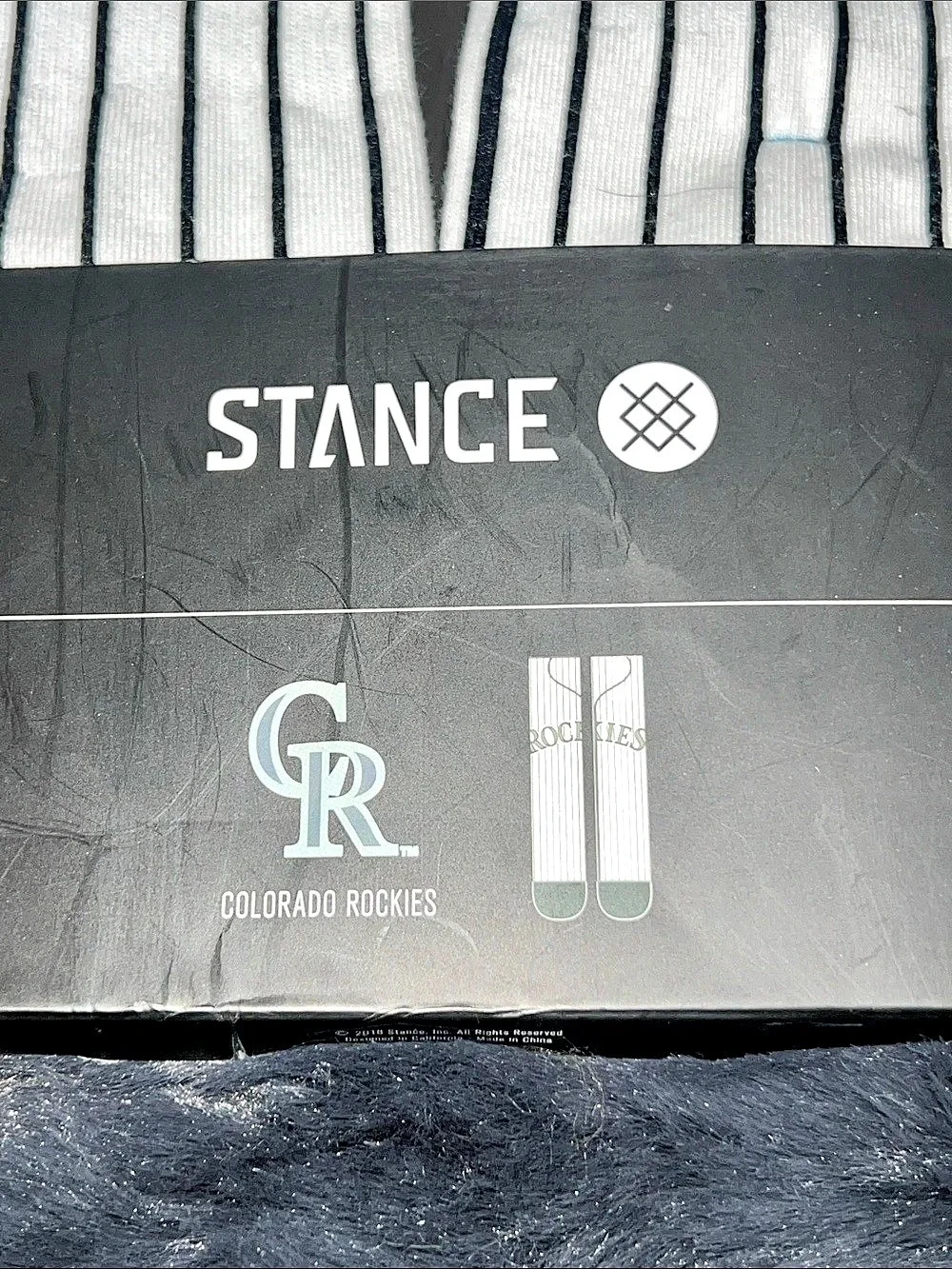 Stance - Colorado Rockies - Striped Crew Socks, Mens Size Large. NWT